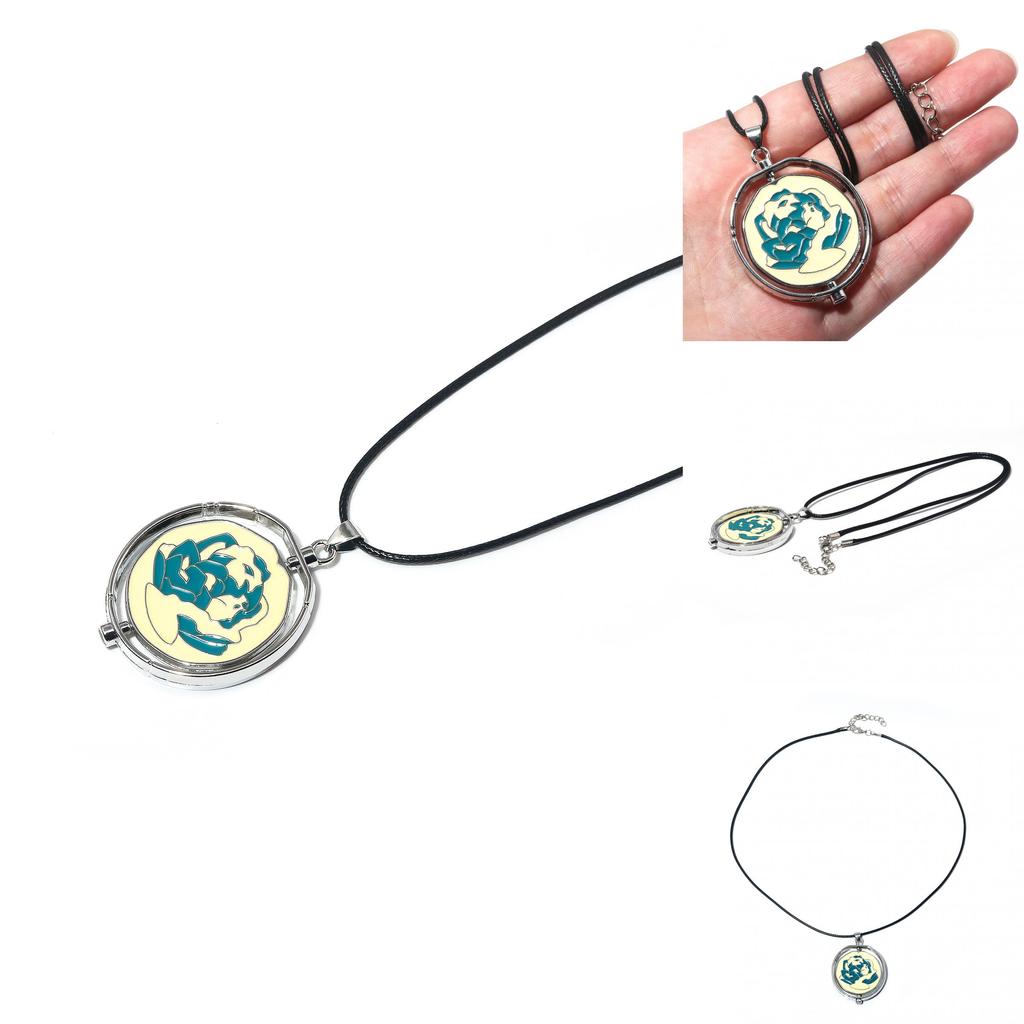 Arcane League Of Legends Ekko Burst Of Chaos Blue Rose Anime Pendant Necklace For Cosplay And Casual Wear