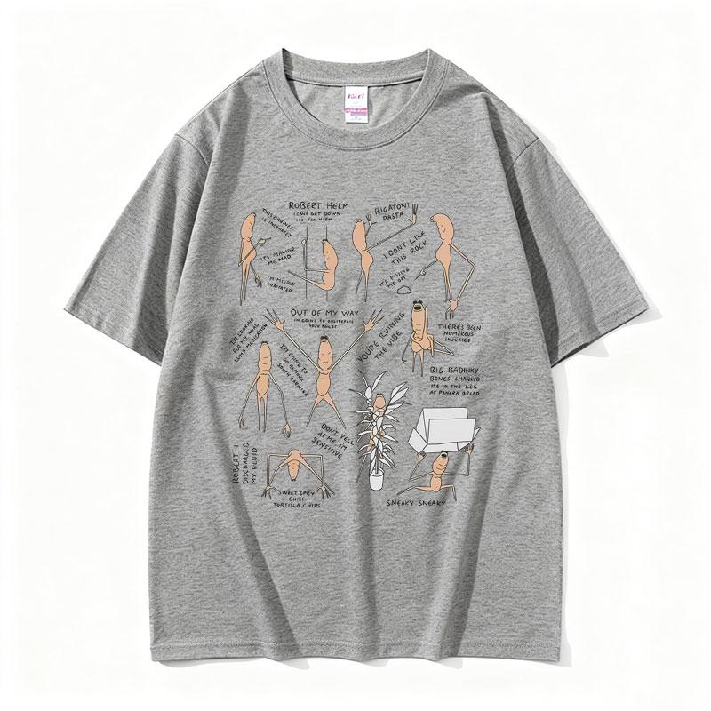 Ich mag dieses Rock T-Shirt nicht Lustiges Marcus The Worm Meme T-Shirt Unisex Damen Lässig Übergroß Vintage Baumwolle Kurzarm T-Shirts