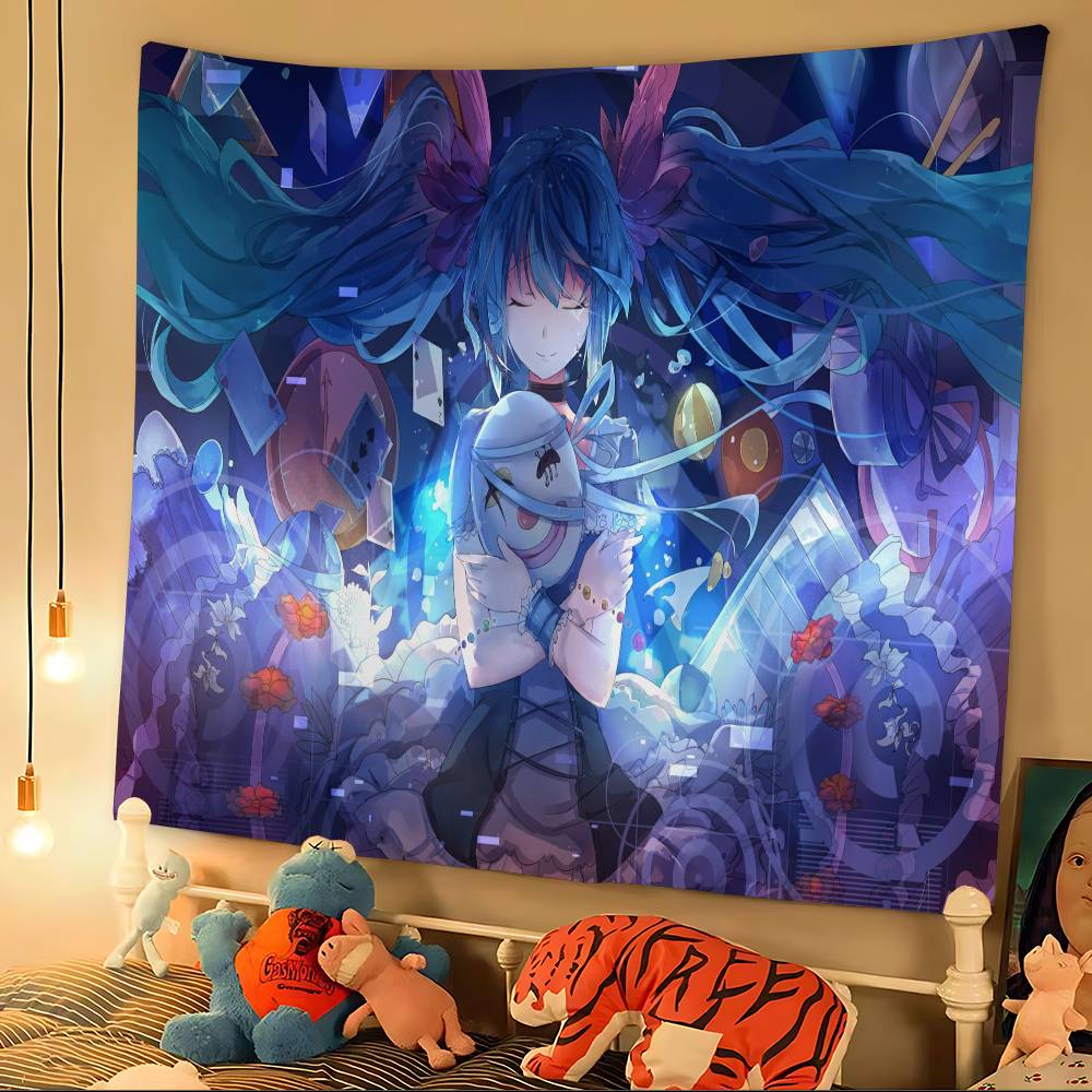 Music Characters MMiku Hanging Bohemian Tapestry Indian Buddha Wall Decoration Witchcraft Bohemian Hippie Cheap Hippie Wall