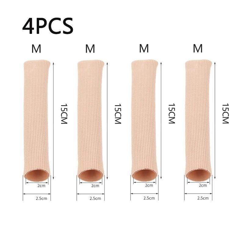 1/2/4Pcs Silicone Cover Cut Fabric Toe Separator Spacer Tube Sleeve Caps Valgus Corrector Hammer Protector Finger Foot Care