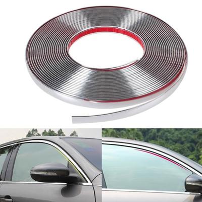 Bande de garniture de moulage de décoration universelle chromée pour voiture, 6mm, 15mm, 18mm, 22mm