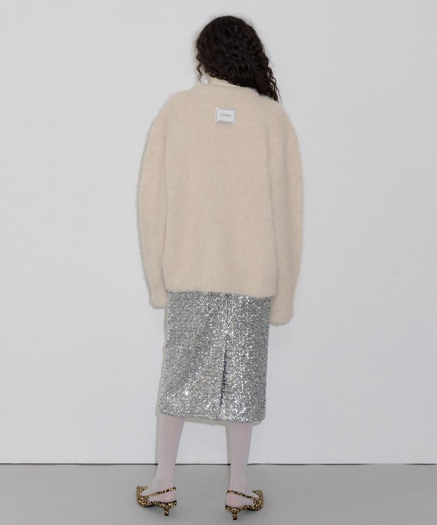 Obeodyupeulleeo Oversize Hairy Knit _Cream