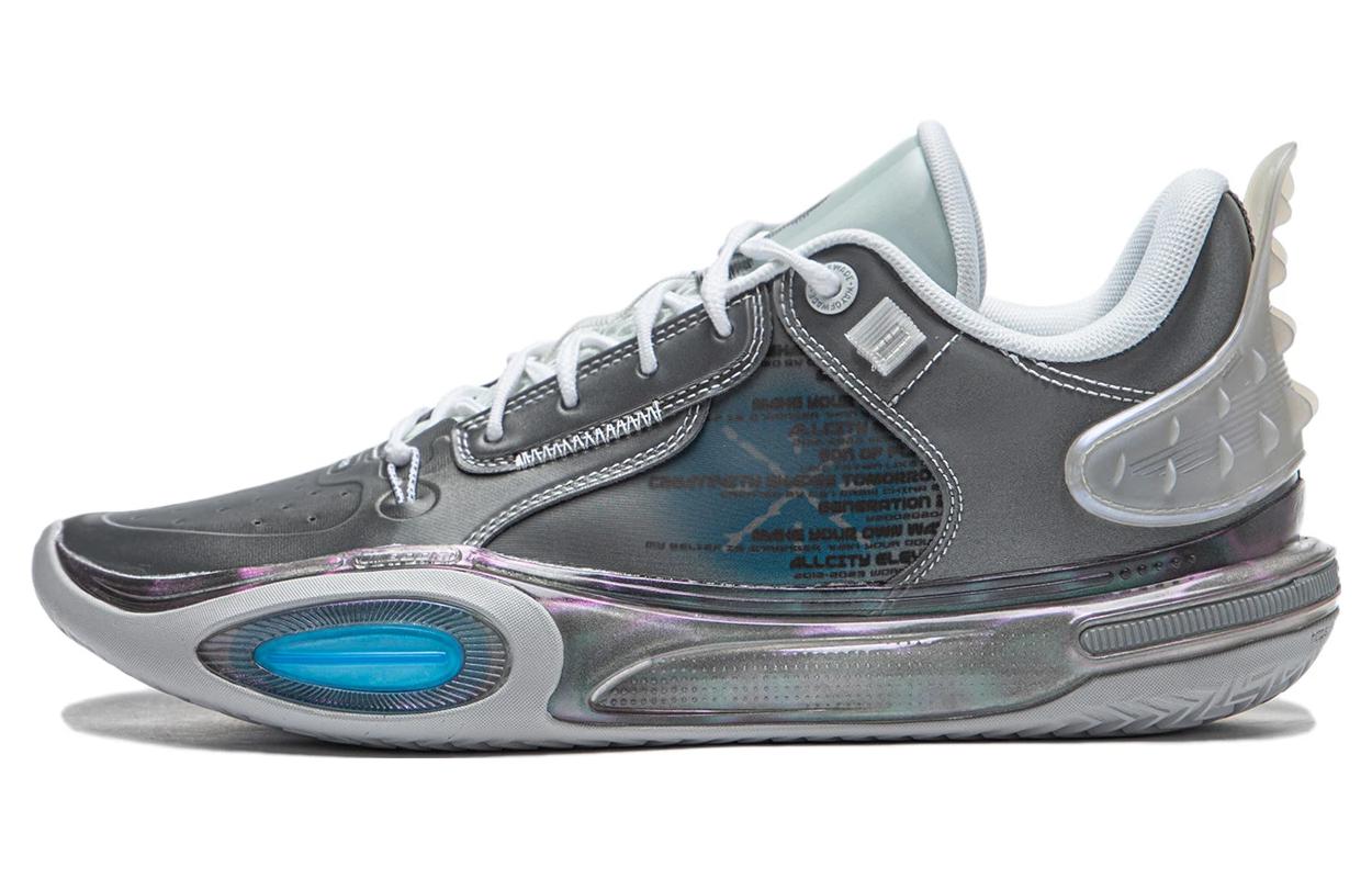 Li Ning All City 11 Спортивная амортизация Низкие Баскетбольные кроссовки Унисекс Серый ABAT031-9 43