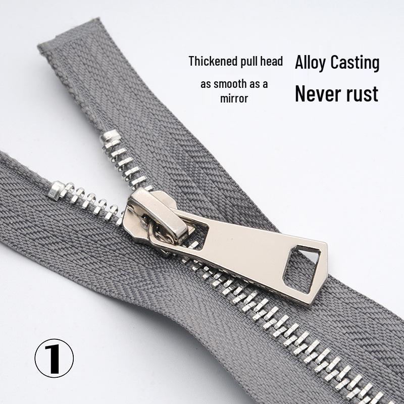No. 5 Double Open End Metal Zipper for Down Jackets with Plastic Teeth and Sun Protection
