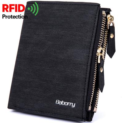 Geldbörse RFID Diebstahlschutz Münztasche Reißverschluss Geldbörse Geldbörsen für Herren mit Reißverschlüssen