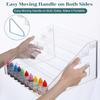 A96I-Clear Acrylic Paint Organizer (7 Tier),Paint Bottle Organizer,Acrylic Paint Storage Organizer,Craft Paint Organizer Rack