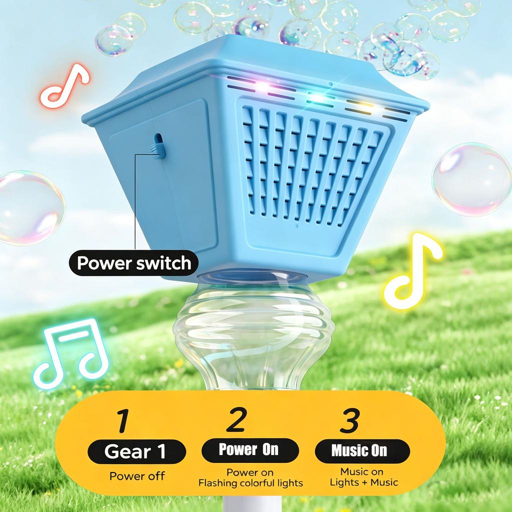 Electric Sound And Light High-volume Garden Bubble Lamp, Camping Party Festival Street Light Bubble Machine