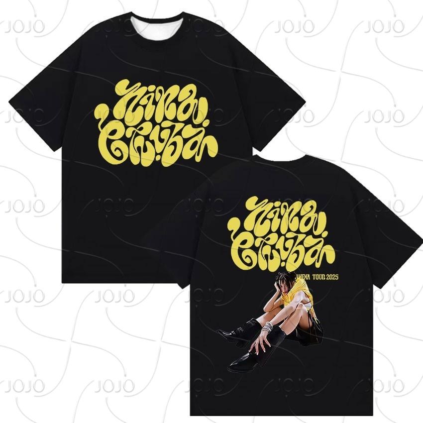 Nina Chuba Gira del Álbum 2025 Camiseta Estampada Hombre Mujer Ropa Hip Hop Camisetas de Manga Corta Moda Retro Camiseta Oversize