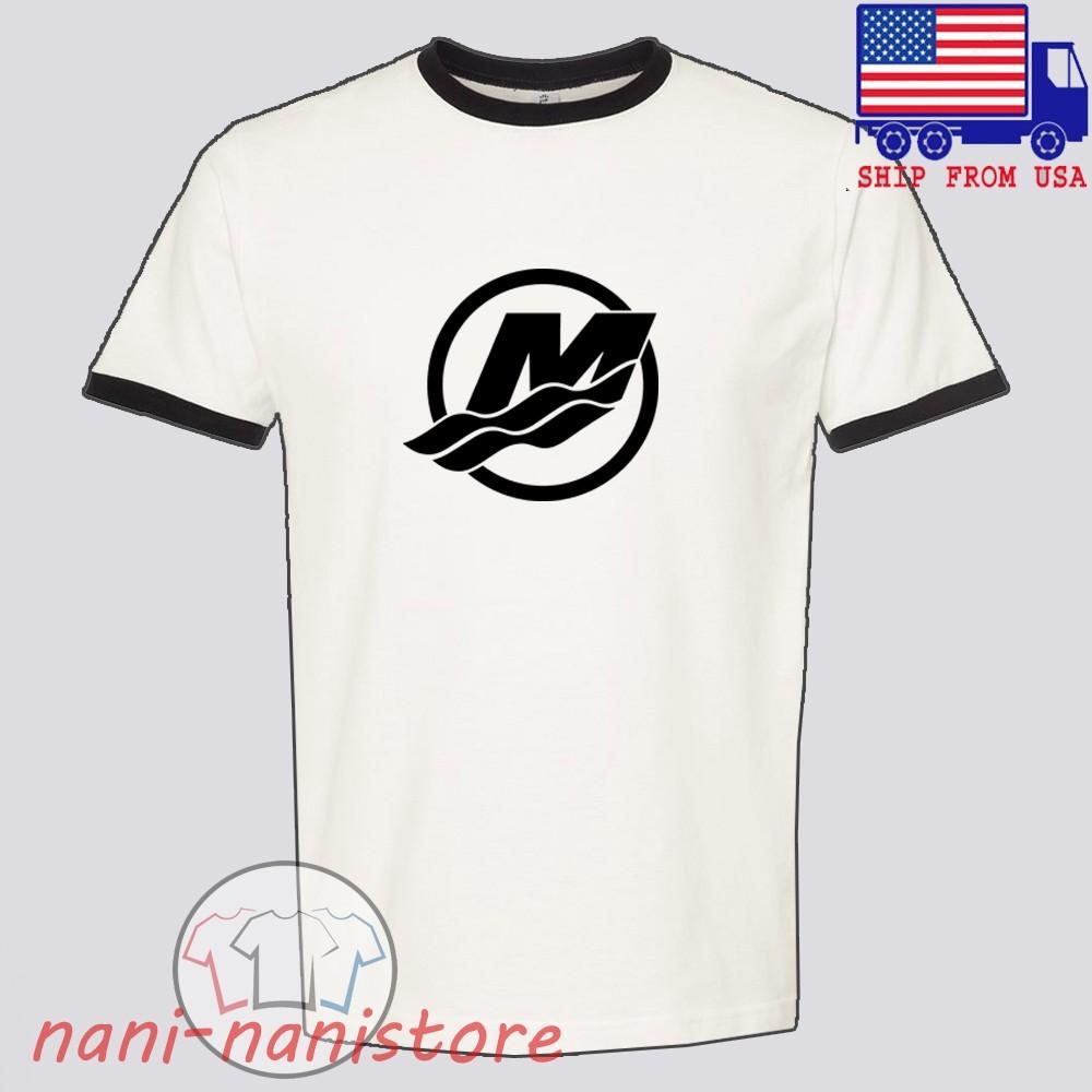 Mercury Fishing Men#039;s Ringer Black Size S3XL Unisex T-Shirt S