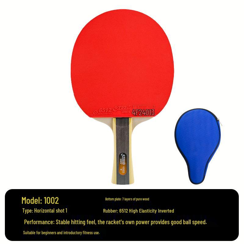 Genuine Double Happiness Table Tennis Racket for Beginners: Children's Professional 3-Star 4-Star Horizontal/Vertical Bat.