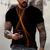 Men'S T-Shirt Short Sleeve Printed Summer Round Neck Top Trend Casual Sweatshirt