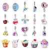 2026 Charm Dessert Eiscreme Kuchen Kirsche Charm Perlen DIY Ornamente Armband Zubehör