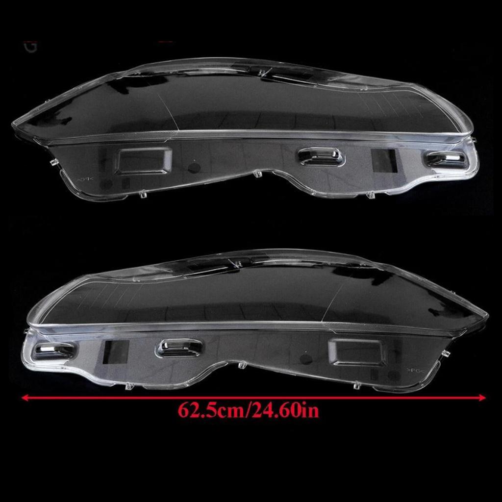 Pair Front Headlight Lens Cover Shell Clear For Jaguar XJ XJL 2010-2019