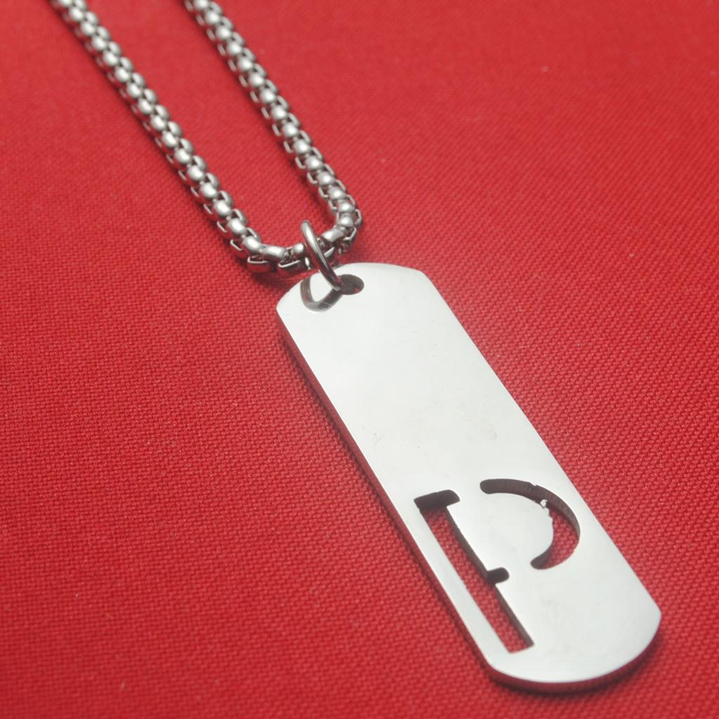 Titanium Steel English Letter Pendant Stainless Steel Unisex Versatile Fashion Accessories Couple Jewelry Necklace