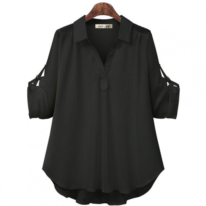 Women's clothing Japanese spring and autumn new long-sleeved shirt large size loose and thin medium and long versatile top