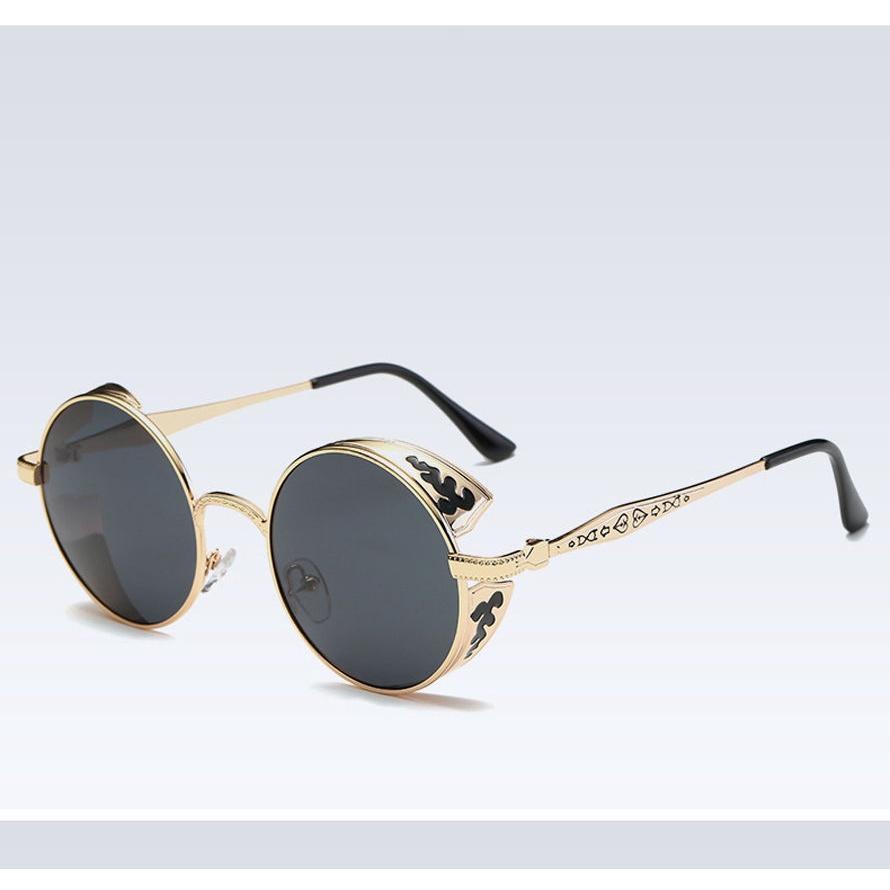 Retro Polarized Steampunk Round Sunglasses Mirror Glasses Male Female Glasses
