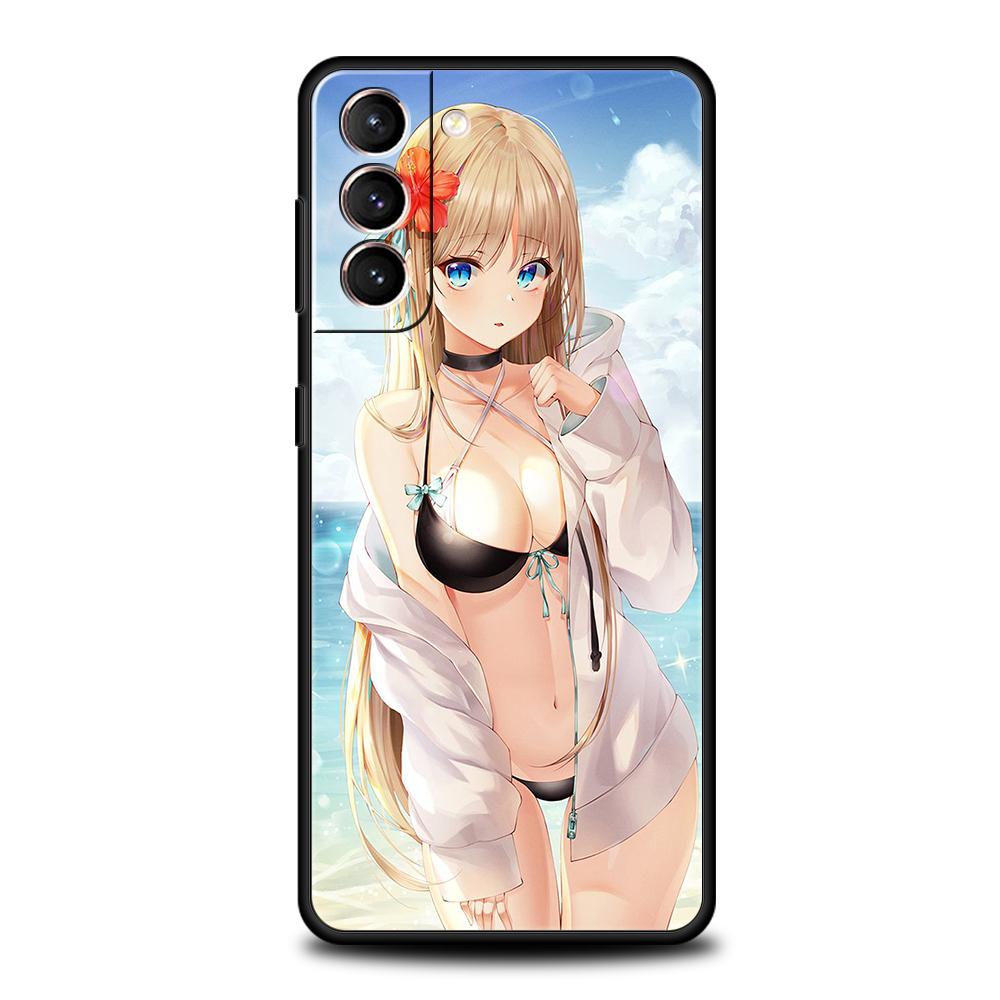 

Summer Sexy Anime Girl Case for Samsung Galaxy S24 S23 S22 S20 S21 FE Ultra S24 S23 S10 S10E S9 S8 Plus 5G Silicone Phone Cover for Samsung S24