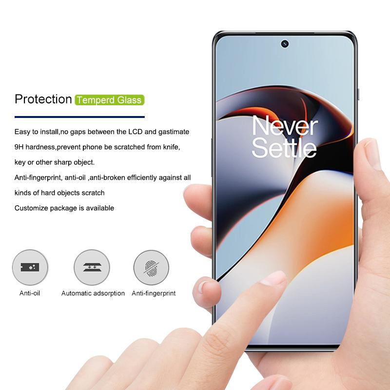 

MOCOLO Screen Protector for OnePlus Ace 2 5G/11R 5G Anti-explosion Full Glue 3D Curved Tempered Glass Film Black