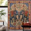 Elephant Totem Print Shower Curtain, Window Curtain with 12 Hooks Curtain for Windows