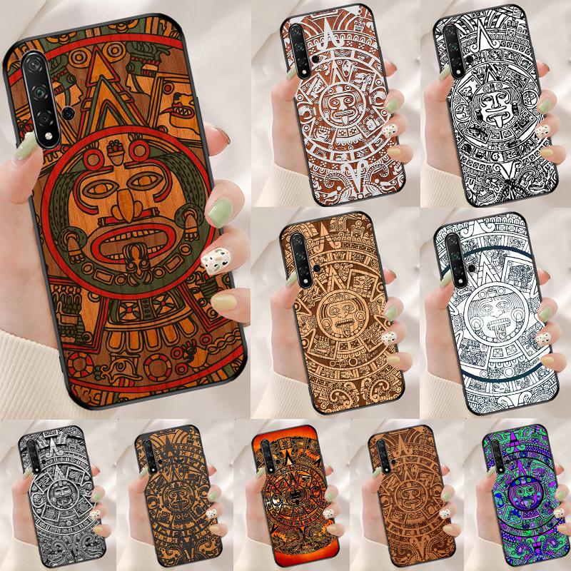 Mayan Calendar Wood Pattern For Huawei Nova Y90 Y70 Y60 Y61 Y91 Y72 9 10 SE 12i 12s 11i 5T P60 Pro P20 P30 P40 Lite Case
