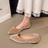 European and American style casual and comfortable soft-soled small leather shoes, new solid color pearl flat-soled single shoes in spring and autumn