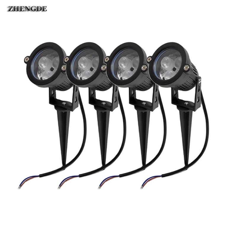 

4-16 шт. в упаковке новый садовый газонный светильник 6 Вт ландшафтный светильник шип водонепроницаемый дорожный светильник теплый белый зеленый точечный светильник 220 В 110 В DC12 В