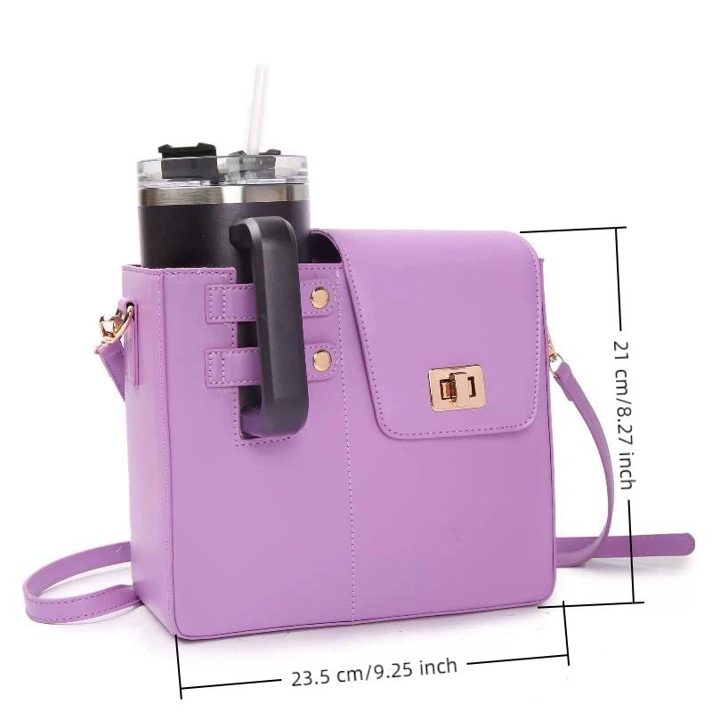 Universal Crossbody 40oz Tumbler Holder Bag Adjustable Strap Water Resistant for Camping Hiking Beach Picnics