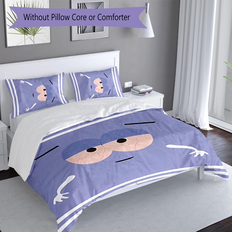3pcs Towelie pattern bedding set duvet cover set includes duvet cover &pillowcases, perfect all season bedroom decoration & gift