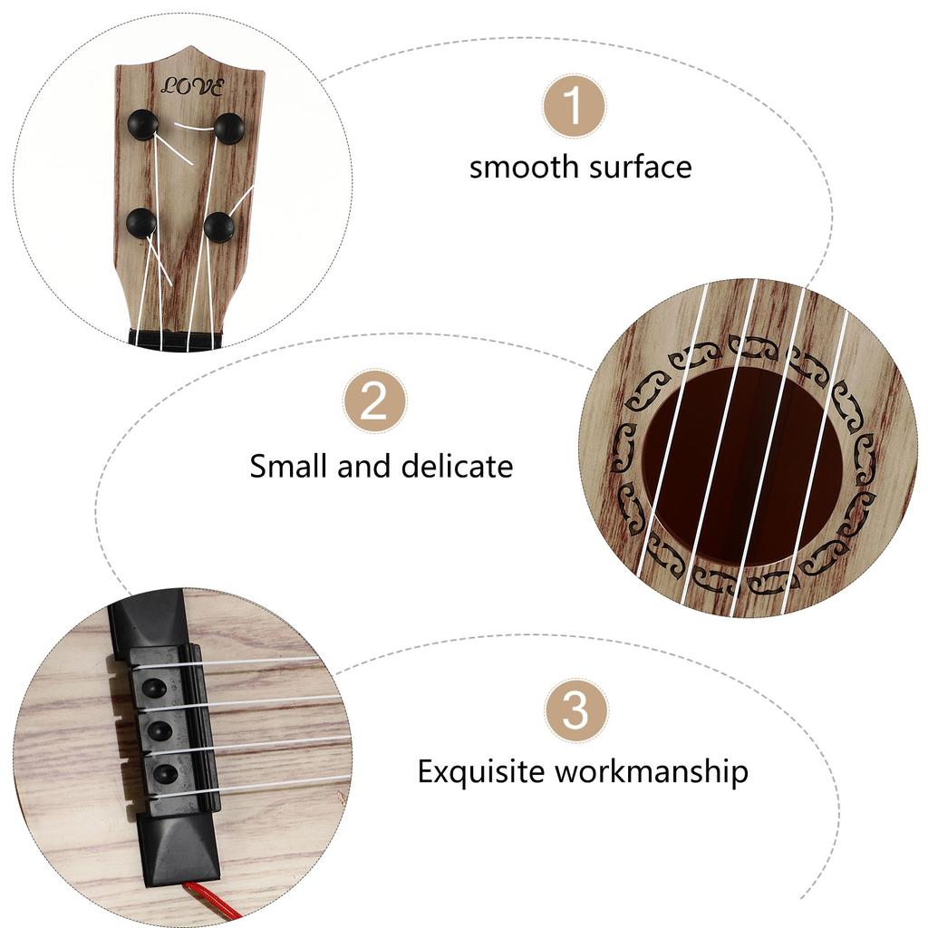 Children's Guitar Toy Kids Ukulele Musical Instrument Childrens Toys Small Instruments Plastic Wooden Toddler