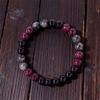 Elastic Beaded Hand Chain With Mixed Stone And Resin Suitable For Any Occasion