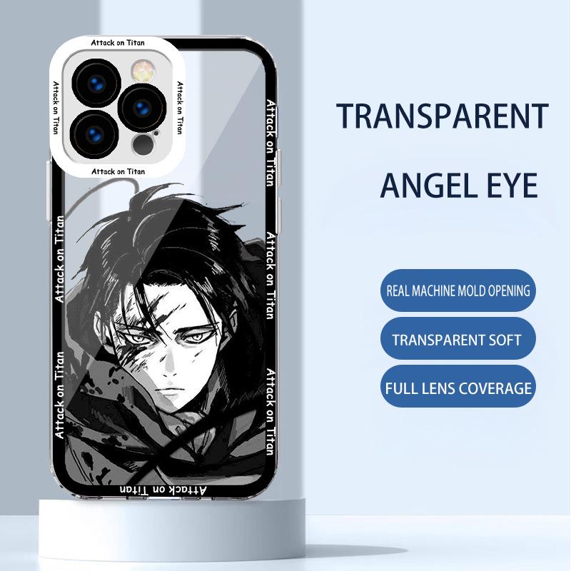

Прозрачный чехол с изображением аниме «Атака титанов» для Apple 6/7/8 Plus, 12, 13, 14, XS iPhone 15