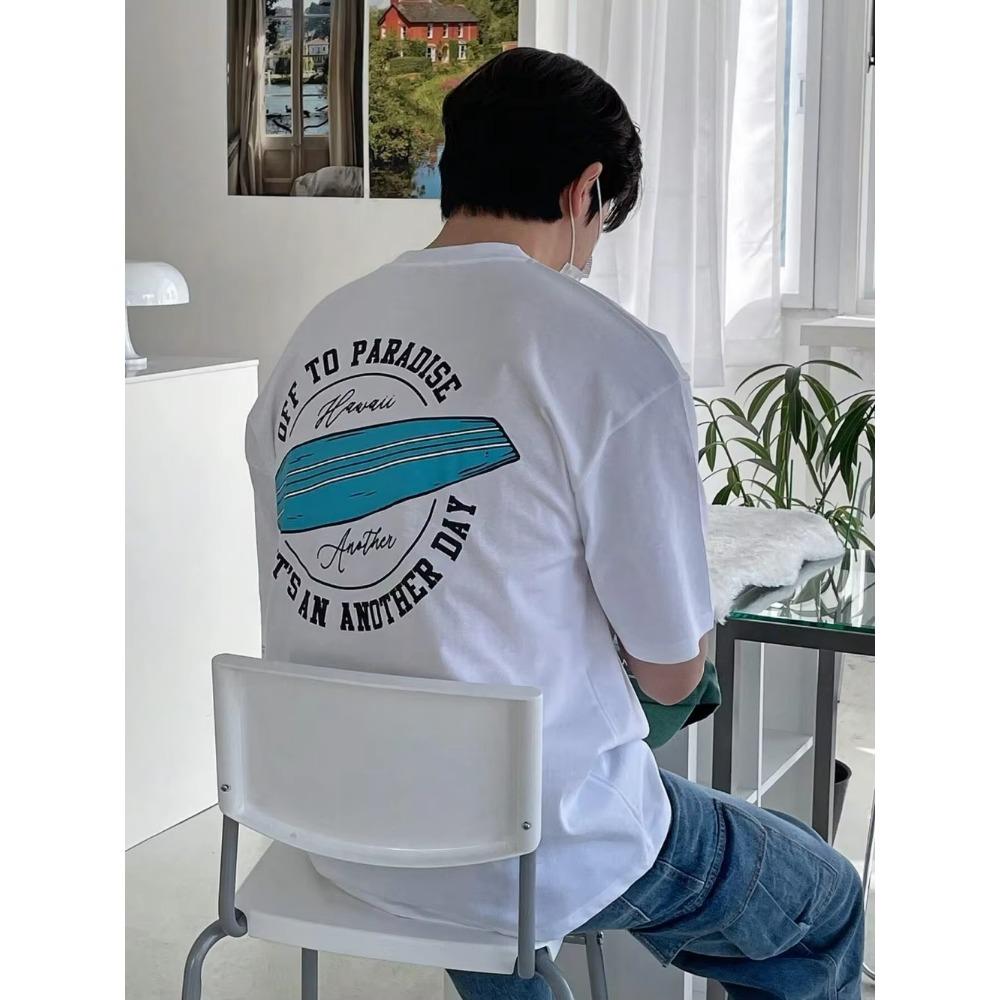 Verso il Paradiso È un Altro Giorno Magliette da Uomo Moda Traspirante Maglietta Vestiti Cotone Estate Larga Casual Maglietta Oversize