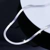 Copper 18k Gold Color 4mm Flat Chain Necklace For Women Luxury Fine Jewelry Wedding Gift Choker Clavicle