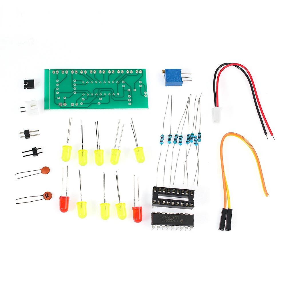 LM3915 10 LED Sound Audio Spectrum Analyzer Level Indicator Kit DIY Electoronics Soldering Practice Set 10 Audio Level Indicator