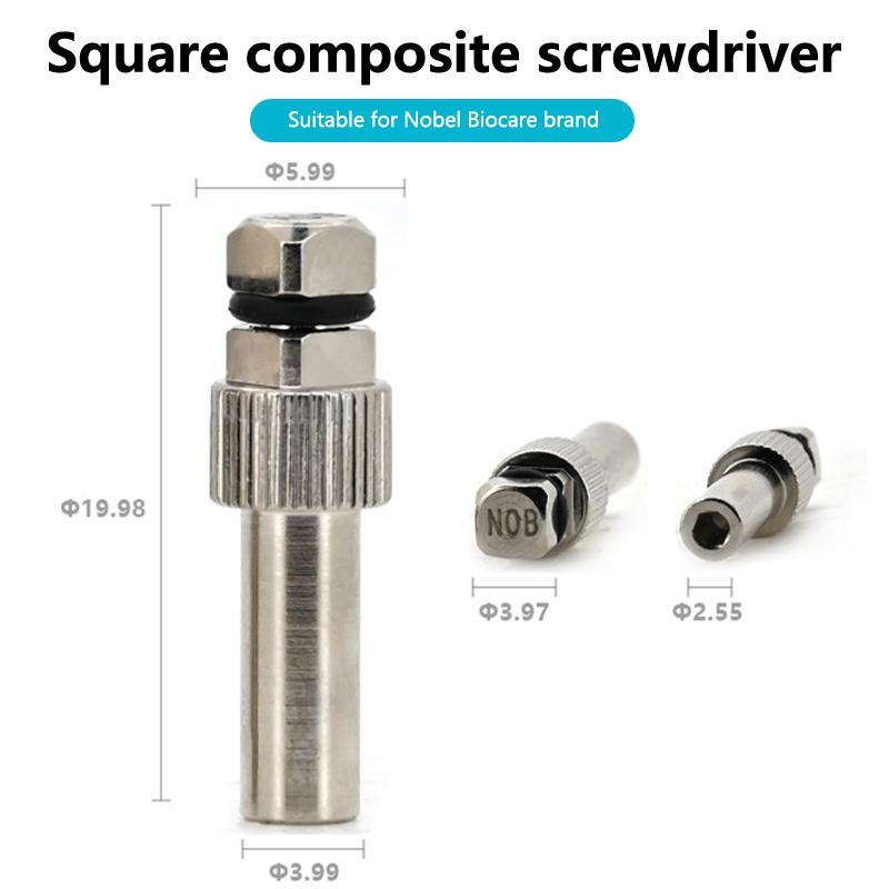 Șurubelniță compusă pentru implant dentar, dreaptă, cu clichet, driver pentru bont, cheie dinamometrică, localizator de precizie pentru dentist