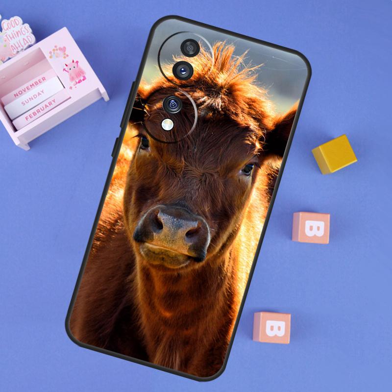

Забавный чехол с мордочкой коровы для Honor 200 400 Lite 50 70 90 X9a X9b X9c X9d X8b X8c Win RT Magic 7 5 6 8 Pro Honor X9d