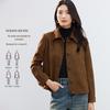Women's Versatile Faux Suede Lapel Jacket