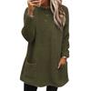 Long-sleeved Pocket Plush Sweatshirt T-shirt Top