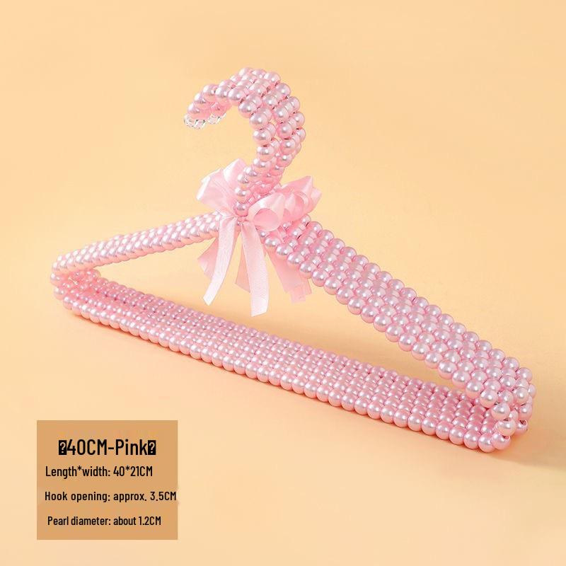 Elegant 40cm Pink Pearl Hanger - French-Chinese Princess Style