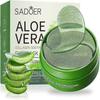 Aloe Vera Collagen Eye Mask, Anti Dark Circles Gel Eye Patch Eye Mask with Moisturizing Anti-Aging Effect, Relieve Fatigue Reduces Eye Bags