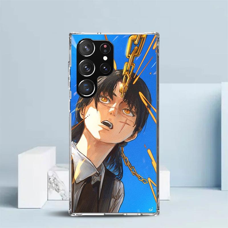 C-Kettensägenmanns Yoru Kriegsteufel Weiche Hülle für Samsung Galaxy S25 Edge S26 S24 S23 Ultra Handyhülle S22 S21 Plus S20 FE Druck Pat