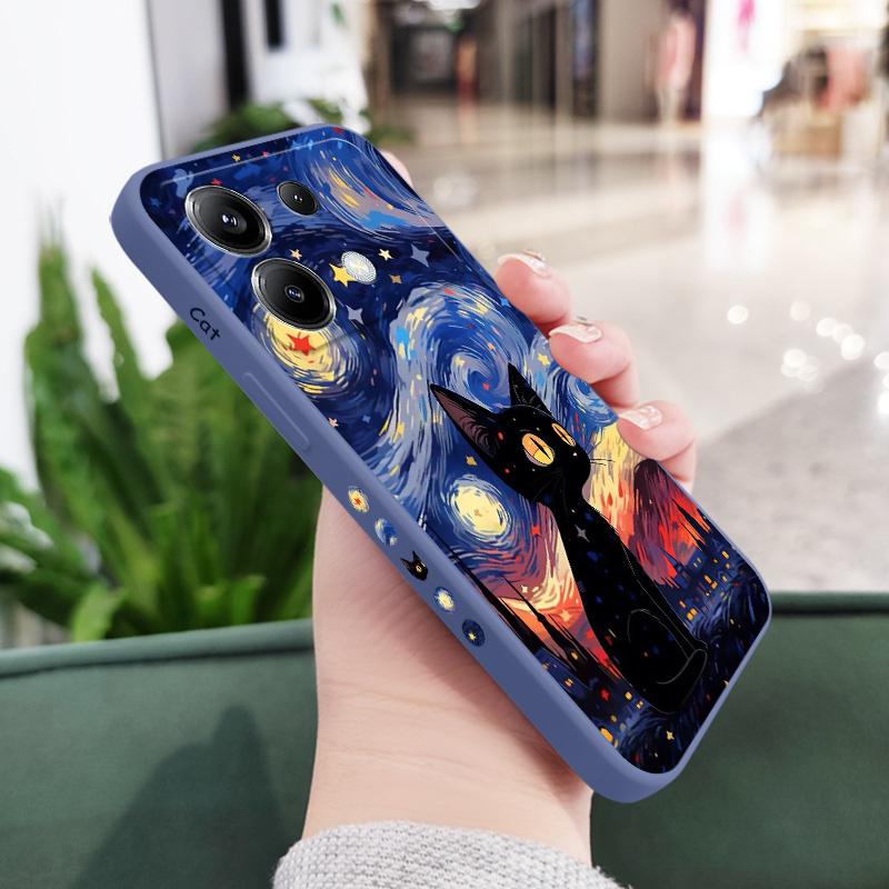 Star Cat Phone Case For Xiaomi Poco X7 X6 F6 M6 M5 M5S F5 X5 F4 X4 M4 F3 M3 X3 Pro 4G 5G GT Silicone Cover