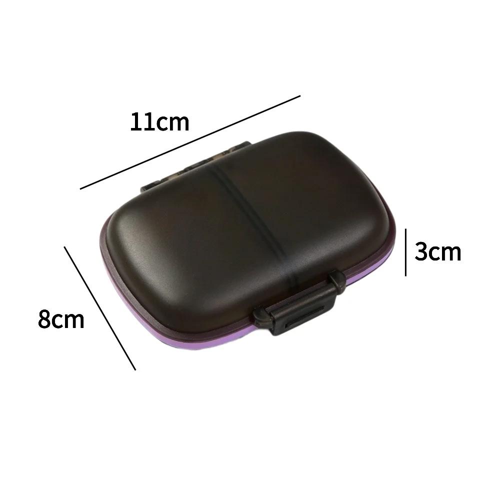 New Weekly Premuim Small Portable Travel 8 Grids Pill Organizer Box Cases Container Storage for Tablet Medicine Vitamin FishOils