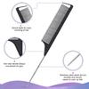 5pcs professional hair comb set,with nylon bristle comb,mouse tail comb,double ended eyebrow comb and ring distributor