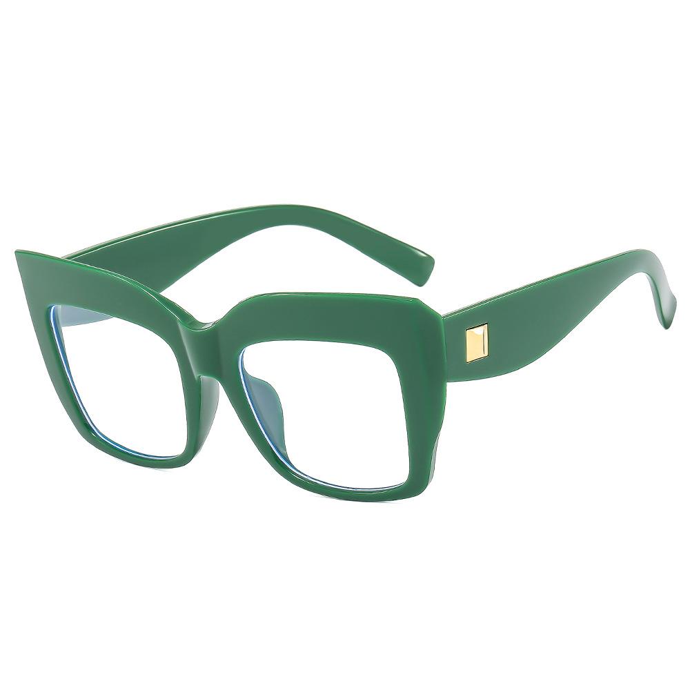 

Fashion Transparent Glasses Women Big Oversized Square Eyeglasses Frames Optical Computer Eyewear Men Luxury Brand Spectacle зелений