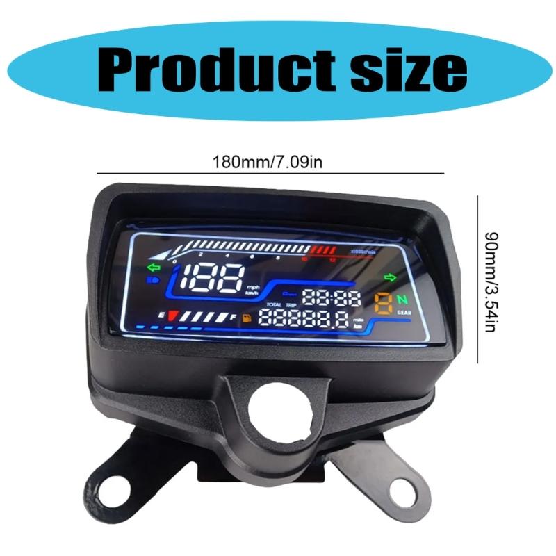 Digital Speedometer Odometer Dashboard Suitable for CG125 CG150 Waterproof Motorcycle Instrument Cluster LED Tachometer