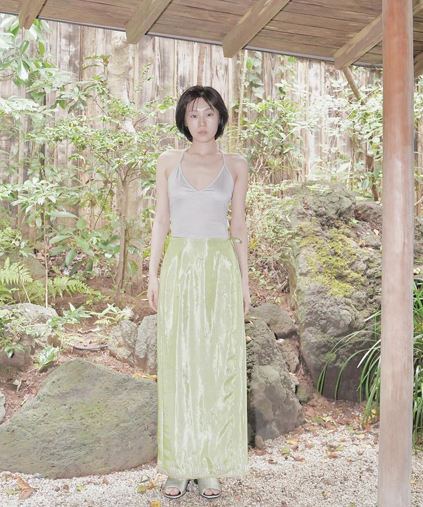 Nuanu Padma Wrap Skirt_Green