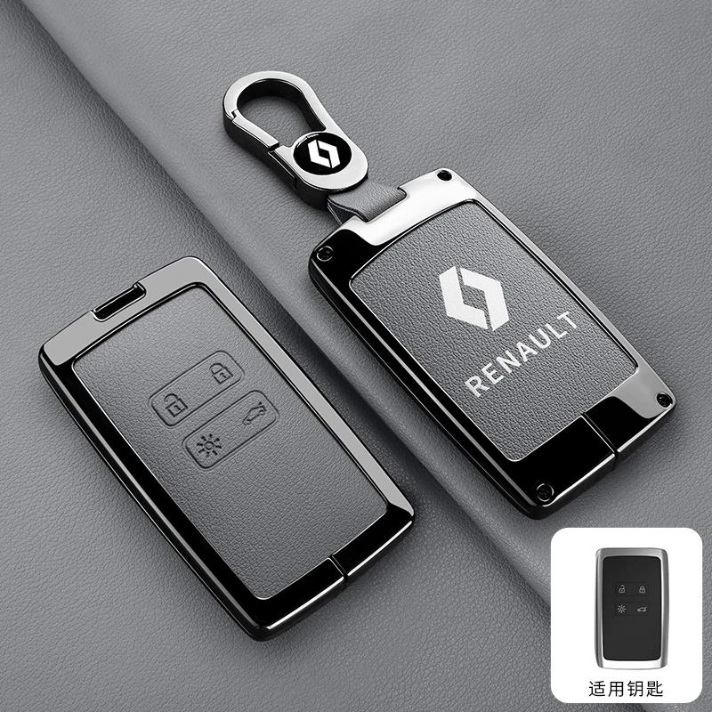 Hub Caps New Leather Car Remote Key Case Cover For Renault Koleos Captur Kadjar Megane Clio Talisman Scenic Arkana Zoe For Dacia