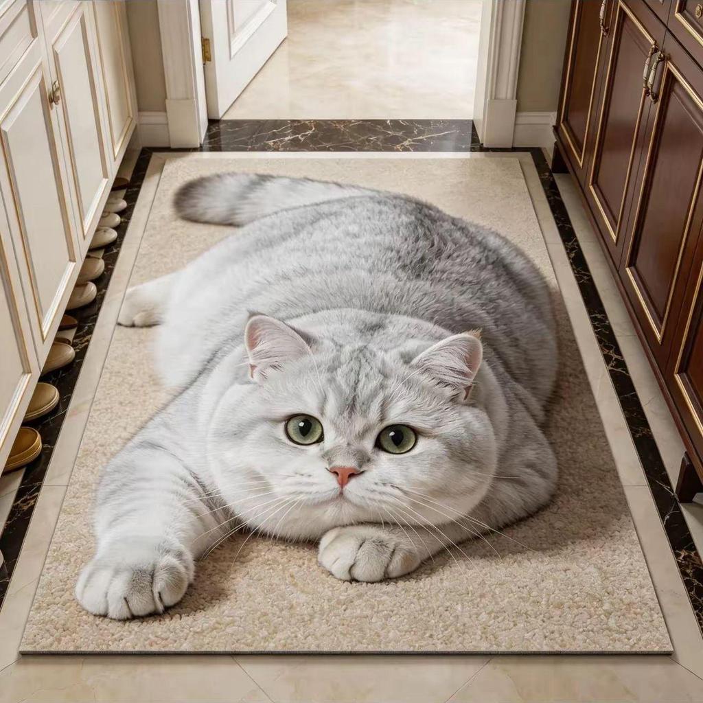 Grenzüberschreitende Britisch Kurzhaar Katze Diatomeenerde Wasseraufnahme Rutschfest Verschleißfest Fußmatte für Dusch- und Schlafzimmer-Eingänge