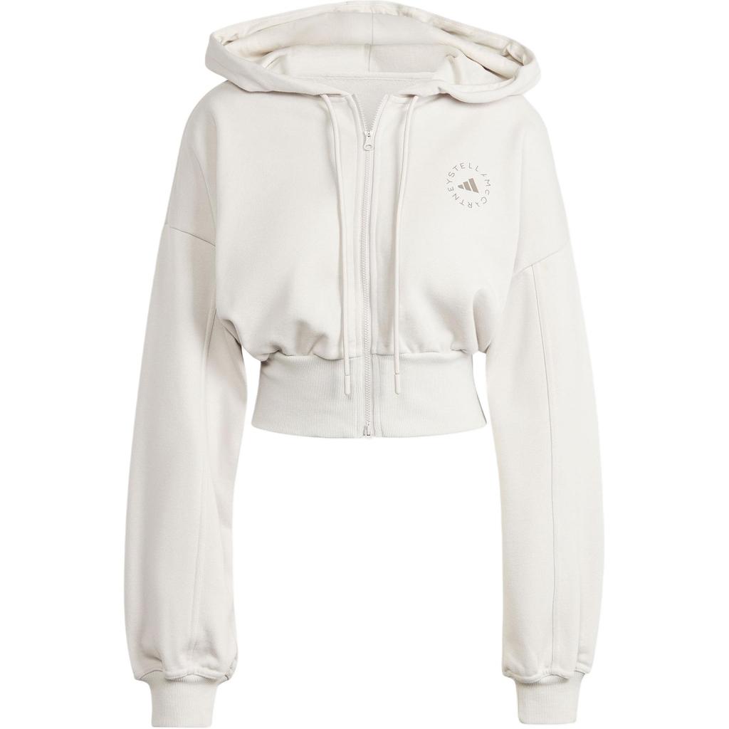 Adidas X Stella McCartney Sportswear Cropped Hoodie With Solid Color Logo Women Tops Mica-Pink IT8268